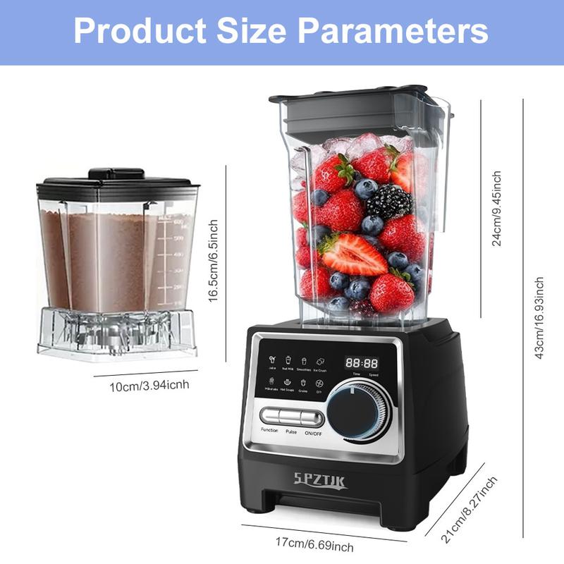 werful Blenders Kitchen, 2 Containers Countertop Blenders Ice, Grinding, Milk Shake, Ice Slushie, Juice, Shake