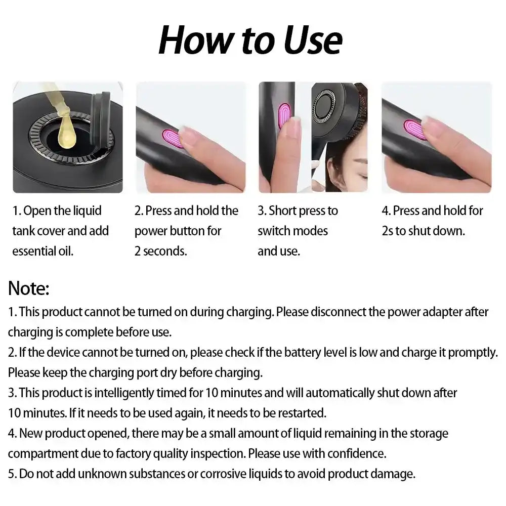 Electric Scalp Massager(with Gift Box), Handheld Hair Scalp Massager, Hair Scalp Massaging Comb, 3 Modes, Scalp Scrubber, Hair Massage Tool, Scalp Stimulator for Home & Travel