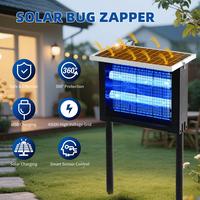 Solar Bug Mosquito Zapper Outdoor, IPX5 Waterproof Ground Insertion Multifunction Type UV Mosquito Killer Electronic Lamp , Modern Household Appliances for Garden, Backyard, Farm