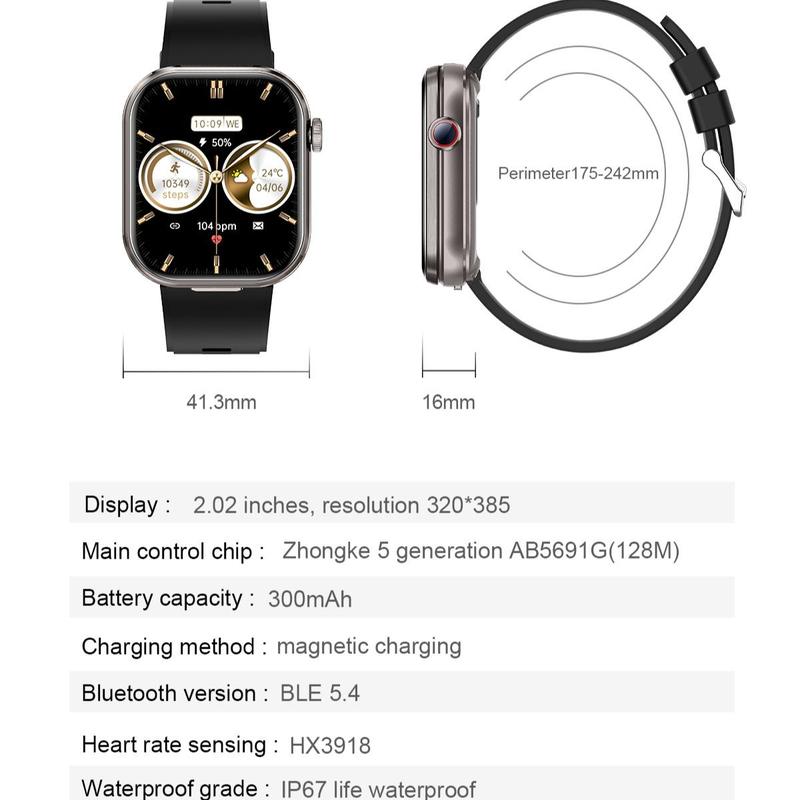 2in1 Multifunctional Smartwatch, Smart Watch with Earbuds, Comes with A Silicone Protective Case, Wireless Calling, Sleep Tracking, Fitness Tracker, Waterproof Sports Watch, Women & Men,The best gift for family and friends