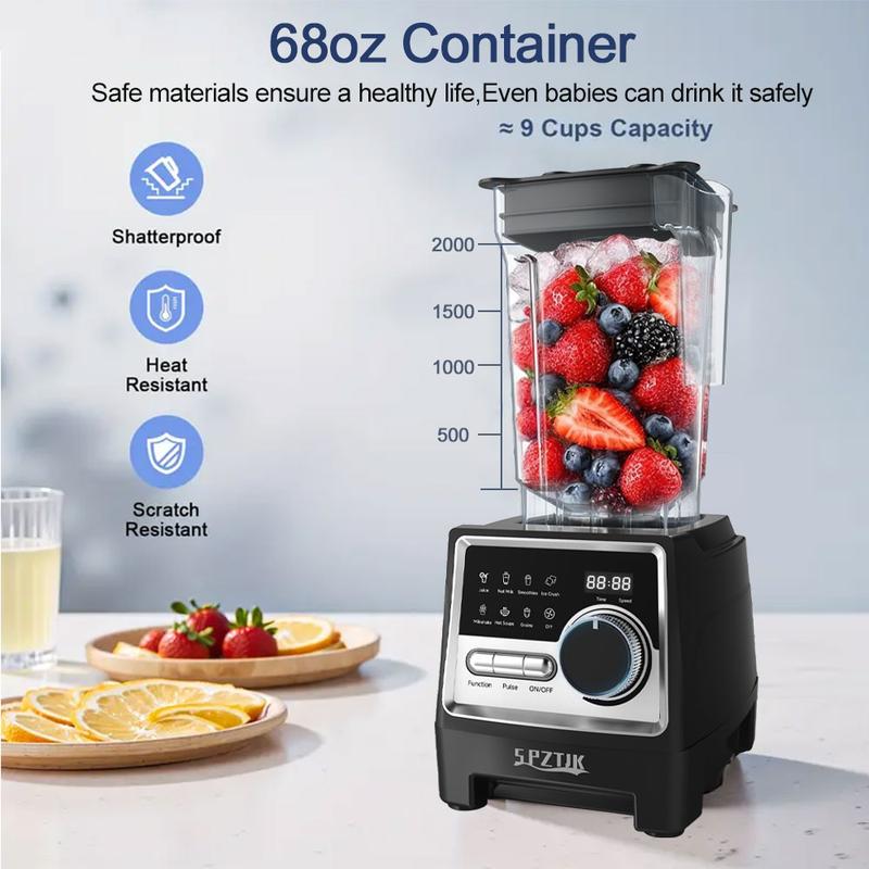 werful Blenders Kitchen, 2 Containers Countertop Blenders Ice, Grinding, Milk Shake, Ice Slushie, Juice, Shake