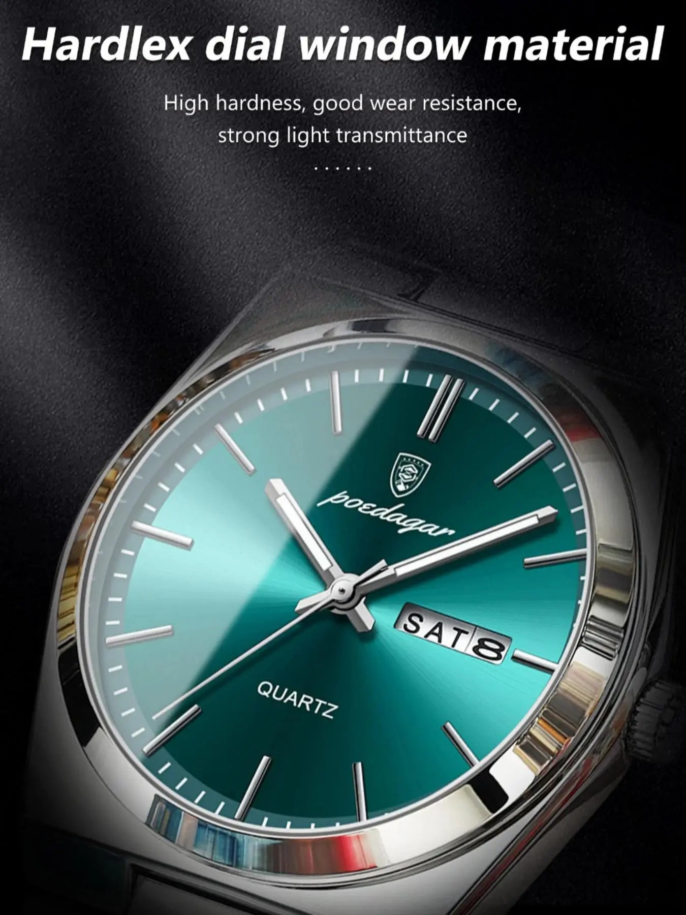 Men's Round Dial Analog Quartz Watch with Stainless Steel Strap, Business Fashion Watch, Modern Fashionable Wristwatch