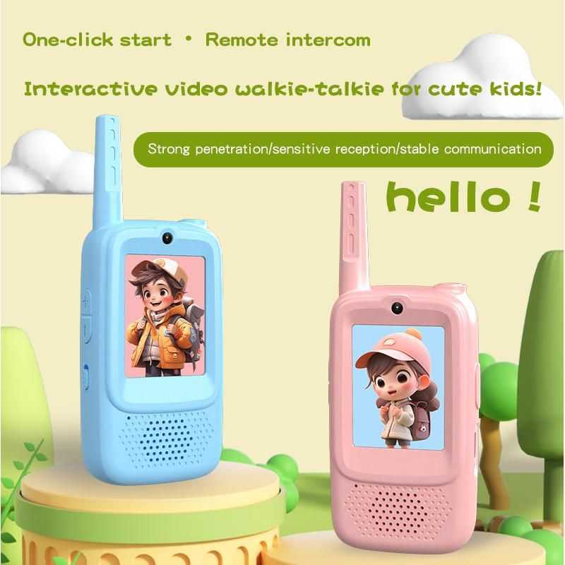 ZealSound Rechargable 2-Pack Kids Video Walkie Talkies Toys with Camera- 3-5H Playtime, 500-1500ft Range, Clear Sound&4 Voice Changers, Volume Adjustable Perfect Gift for 3-12, Great for Outdoor Play & Indoor Fun, Holiday & Birthday & Christmas Presents