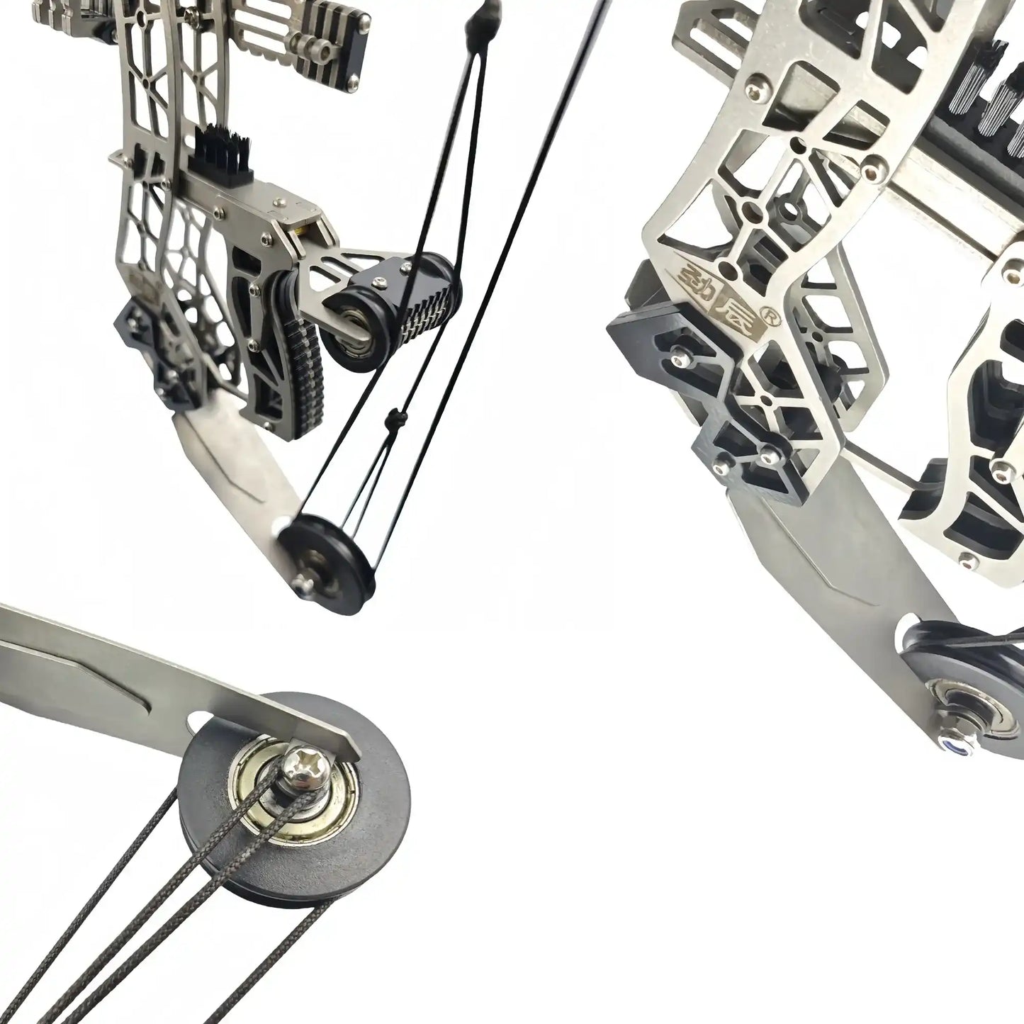 Sport-Partner Stainless Steel Mini Composite Bow and Arrow Toy Set with 8 Arrows Ideal for Beginners Practice Archery Compact Durable Gift Compound Bow