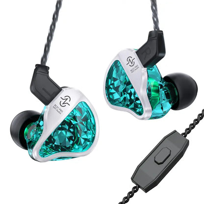 CCZ Harmony BC01 Pro Wired Headset with 5N OFC Cable 99.999% Purity Detachable Cable Optional Earbuds Microphone Hybrid 1DD+1BA Audio Headphone True Audiophile Sound Quality IEM Electronic Music