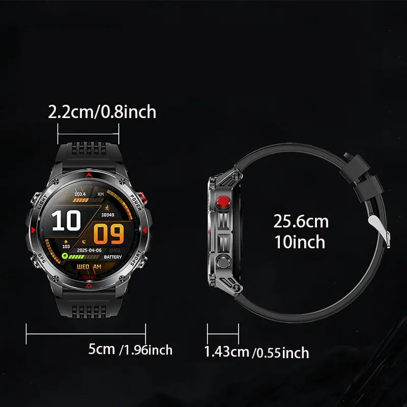 GPS Smartwatch Outdoor Sports Watch, Health Fitness Smartwatch, Wireless Call Function, 100+ Sport Modes, Calorie Counter, Weather Alarm LED Compass, Gift for Men Women #TOP PICKS