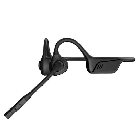 2B2C LK02 Bluetooth Air Conduction Headset with Mic, For Trucker Drivers, Open Ear Wireless Headphones with Bluetooth 5.1/Mute Function/aptX-HD/LL, for Online Meeting/Online Teaching/Office Home Business/Driving