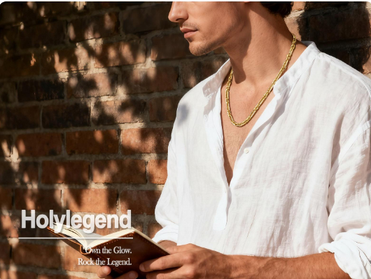 Milano Rope Chain Necklace for Men, Affordable Trendy Gold Plated Necklace with Multi-Angle Reflective Shine, Gift for Fashion Lovers（26 inches）