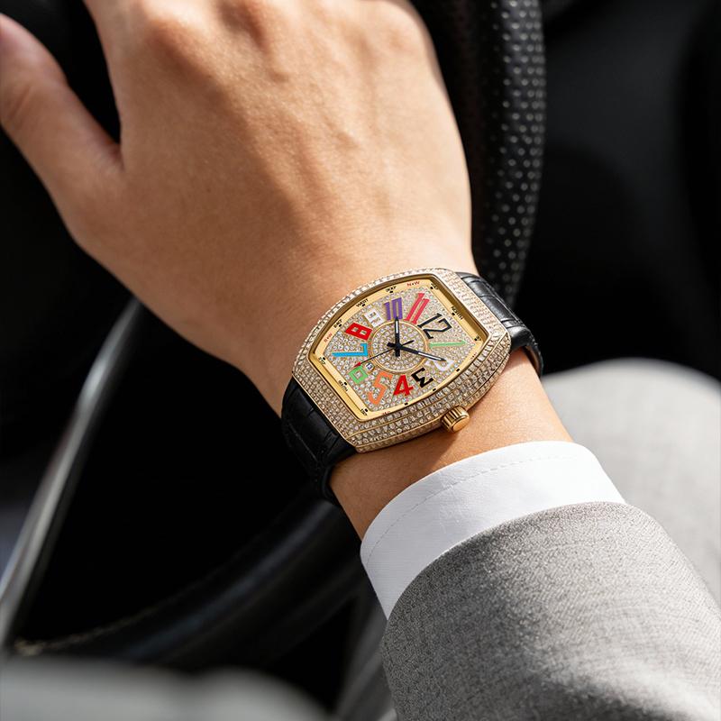 Men's Luxury Rhinestone Embellished Watch Included Fashion Timeless ClassicWatch Flash Sale -Fashionable it is elegant, durable, and the perfect choice foreveryday wear. with Gift Box