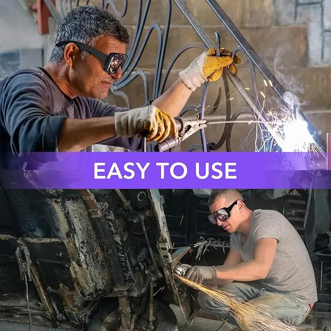Auto-Darkening Welding Goggles | UV/IR Protection & 1/25000s Reaction - TIG/MIG/ARC Helmet with Clear Lens