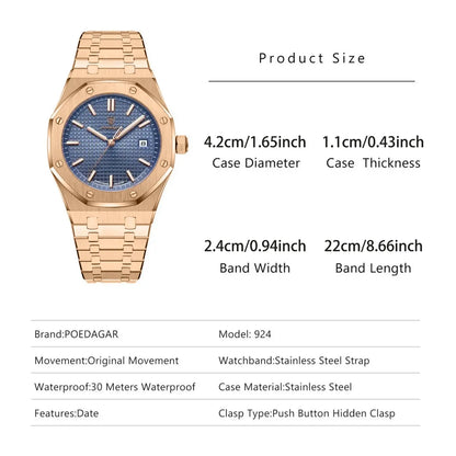 Luxury Waterproof Night Light Date Men's Watch, Stainless Steel Fashion Quartz Watch, Suitable for Daily Wear Fashion Men's Watch, Luminous Analog Watch, Waterproof Wristwatch, Fashionable Watch, Modern Waterproof Watch