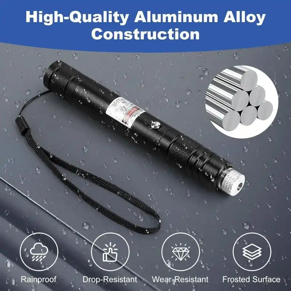 High-Power Laser Pointer with Visible Beam, Long-Range Visible Light, Ideal for Night Use and Outdoor Activities, Durable Design, Handheld Laser Pen