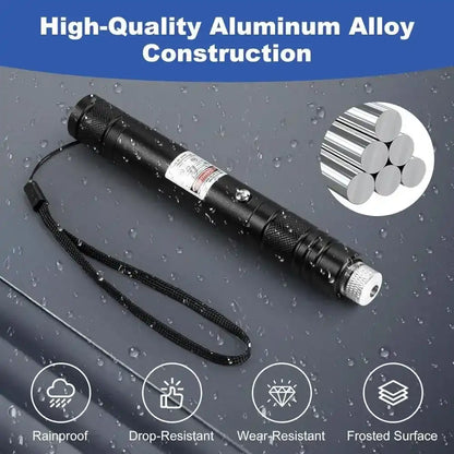 High-Power Laser Pointer with Visible Beam, Long-Range Visible Light, Ideal for Night Use and Outdoor Activities, Durable Design, Handheld Laser Pen