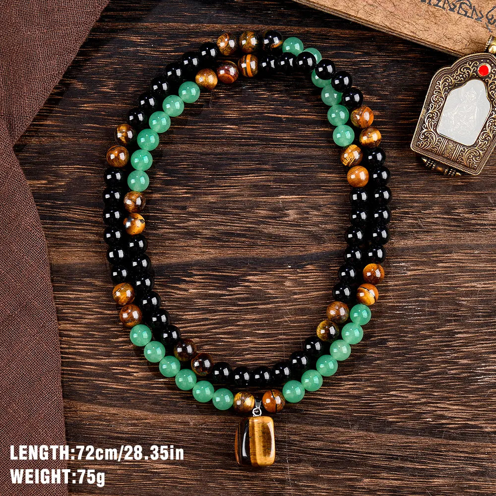 Tiger Eye Pendant Healing Crystal Stone ，Anniversary, Vacation &Theme Parties Jewelry Charms Abundance Crystal bracelet，Long Chain，Sweater chain，Ideal Gift Jewelry for Men and Women