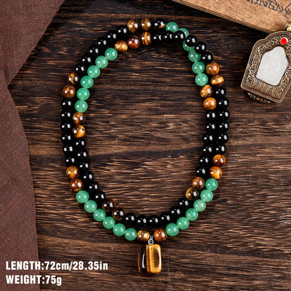 Tiger Eye Pendant Healing Crystal Stone ，Anniversary, Vacation &Theme Parties Jewelry Charms Abundance Crystal bracelet，Long Chain，Sweater chain，Ideal Gift Jewelry for Men and Women