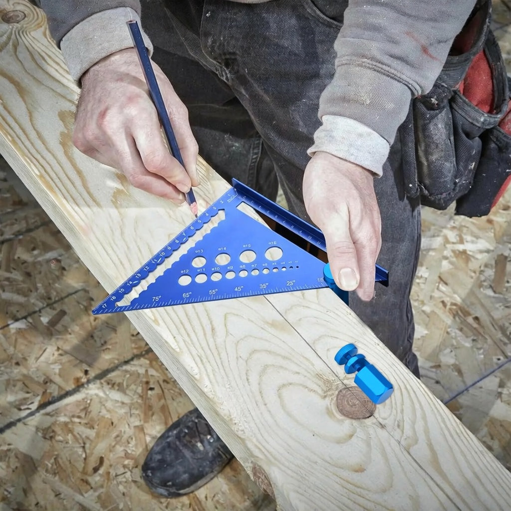 Tall Stair Gauges for Framing Square with Holder and Hook, Framing Jig for Speed Square, Framing Square Stops for Carpentry Squares & Circular Saw