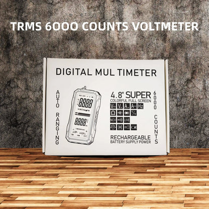 Fully Automatic True RMS (TRMS) 6000 Count Digital Voltmeter - A reliable voltage tester suitable for home, automotive, and industrial applications; a professional electrical tool.