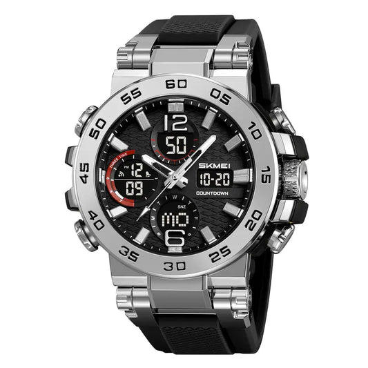 SKMEI Sport Digital Watch for Men Large Dial Outdoor Style Waterproof 50M Analog Digital Multifunction Wristwatch LED Chronograph