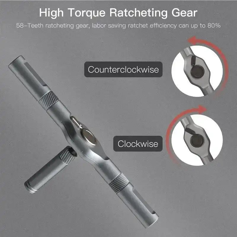 SEESE 24 in 1 DlY Screwdriver Set,1 Set SwitchableScrewdriver Shape Magnetic Screwdriver Set,Compact and Portable Ratchet Screw0driver SetHome Repair Tool Box