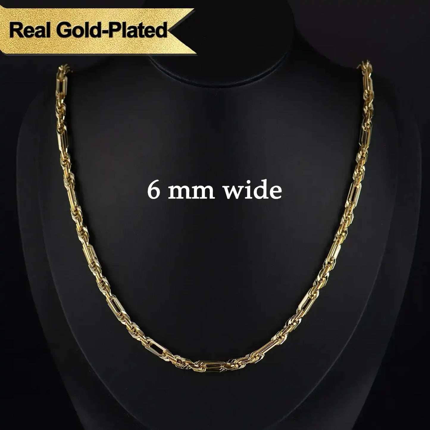 Milano Rope Chain Necklace for Men, Affordable Trendy Gold Plated Necklace with Multi-Angle Reflective Shine, Gift for Fashion Lovers（26 inches）