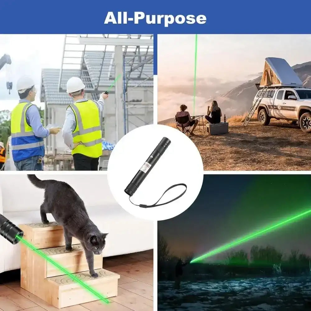 High-Power Laser Pointer with Visible Beam, Long-Range Visible Light, Ideal for Night Use and Outdoor Activities, Durable Design, Handheld Laser Pen