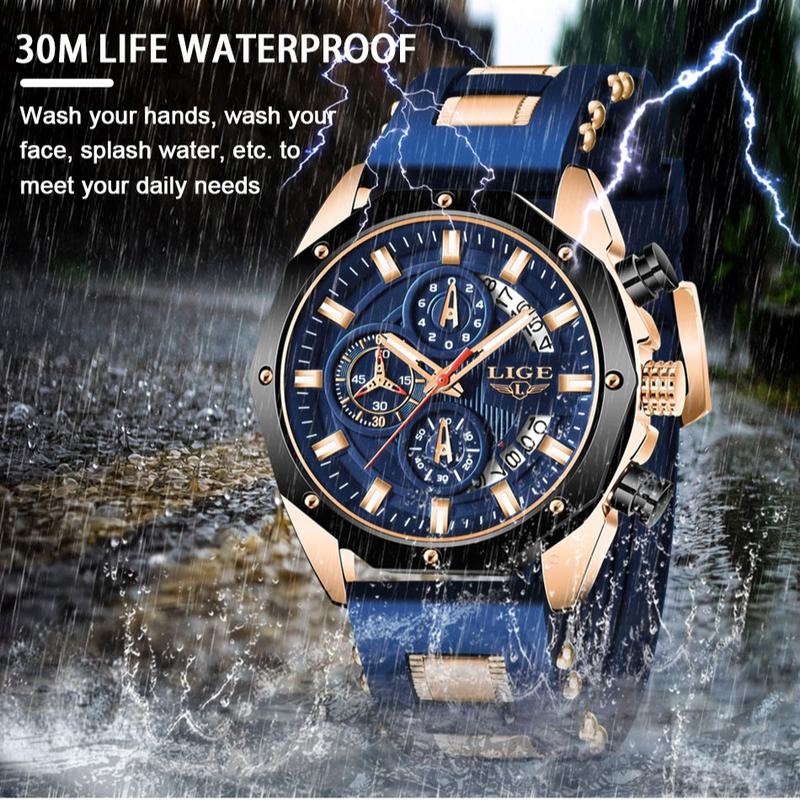 Men Watches Fashion Outdoor Waterproof Men's Sport Quartz Watch With Chronigraph