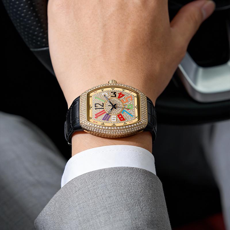 Men's Luxury Rhinestone Embellished Watch Included Fashion Timeless ClassicWatch Flash Sale -Fashionable it is elegant, durable, and the perfect choice foreveryday wear. with Gift Box