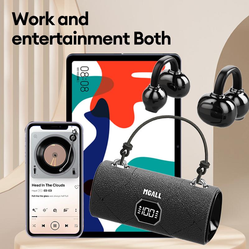 Fashionable Clip-On Wireless Headphones with Handbag‑Style Light‑Luxury Leather Texture, Comfortable Fit, 2025 Bluetooth 6.0, LED HD Display, HiFi Sound, Sport & Travel Ready, Perfect Gift for Girlfrie