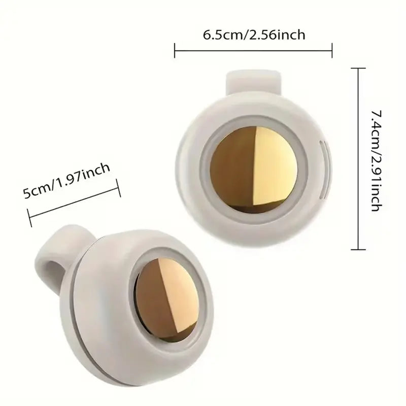 Portable Silent Mini Bladeless Electric Fan Adjustable 3-speed Waist Fans Rechargeable Personal Fan USB Protection Perfect Gift for Outdoor Trave
