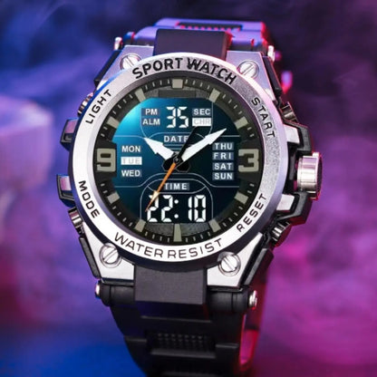 Men's Sporty Digital Watch, Fashionable Watch with Digital Display, Trendy Watch for Daily Life, Water Resistant Watch