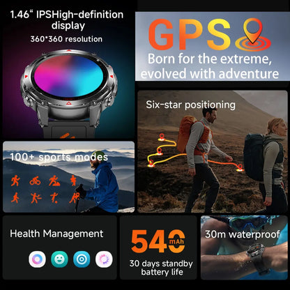 GPS Smartwatch Outdoor Sports Watch, Health Fitness Smartwatch, Wireless Call Function, 100+ Sport Modes, Calorie Counter, Weather Alarm LED Compass, Gift for Men Women #TOP PICKS