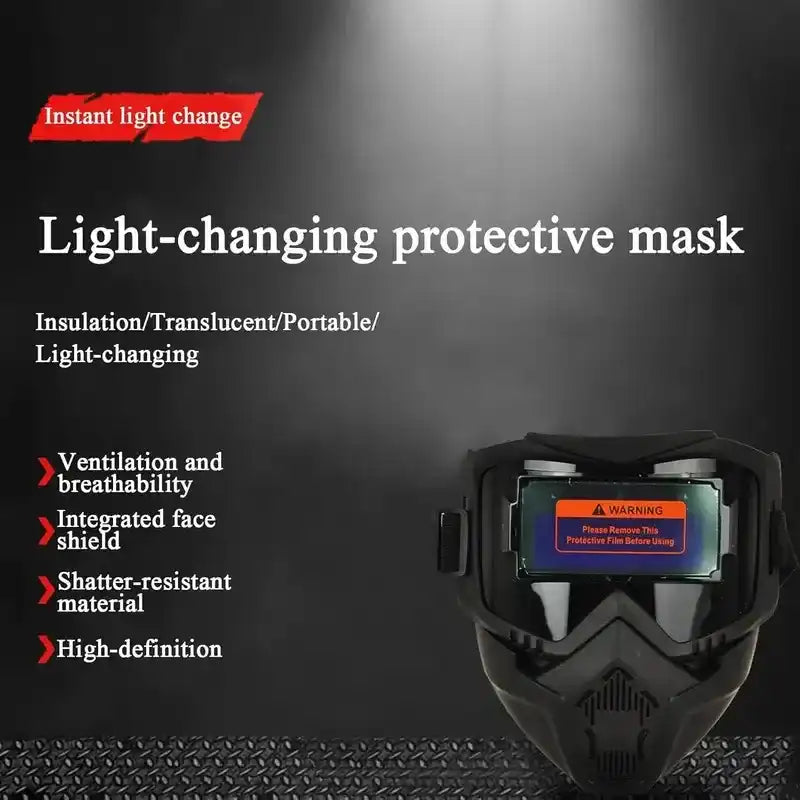 Auto Darkening Welding Helmet – Solar Welding Hood, Adjustable Shade 4/9-13 for TIG MIG ARC Welding, Approved Vented Hard Hat with LED Headlight, Plasma Cutting Table