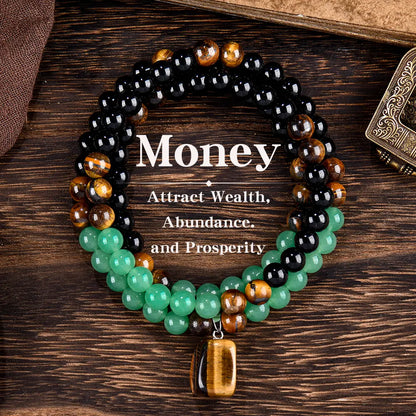 Tiger Eye Pendant Healing Crystal Stone ，Anniversary, Vacation &Theme Parties Jewelry Charms Abundance Crystal bracelet，Long Chain，Sweater chain，Ideal Gift Jewelry for Men and Women