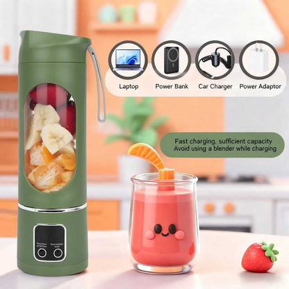 Ultimate Portable Blender! USB Rechargeable & Compact for Smoothies On-The-Go - Perfect Travel, Back To School & Gym! Leak Proof Design, Makes Shakes & Baby Food in Seconds cup juicer rechargeable mini blender vegetable