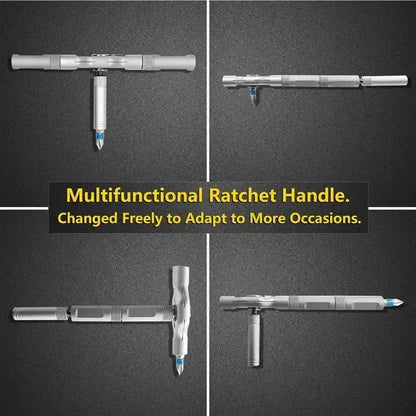 SEESE 24 in 1 DlY Screwdriver Set,1 Set SwitchableScrewdriver Shape Magnetic Screwdriver Set,Compact and Portable Ratchet Screw0driver SetHome Repair Tool Box