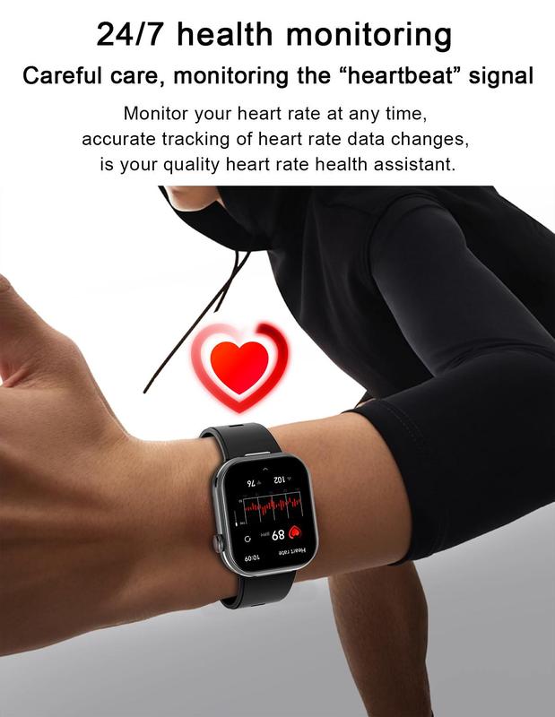 2in1 Multifunctional Smartwatch, Smart Watch with Earbuds, Comes with A Silicone Protective Case, Wireless Calling, Sleep Tracking, Fitness Tracker, Waterproof Sports Watch, Women & Men,The best gift for family and friends