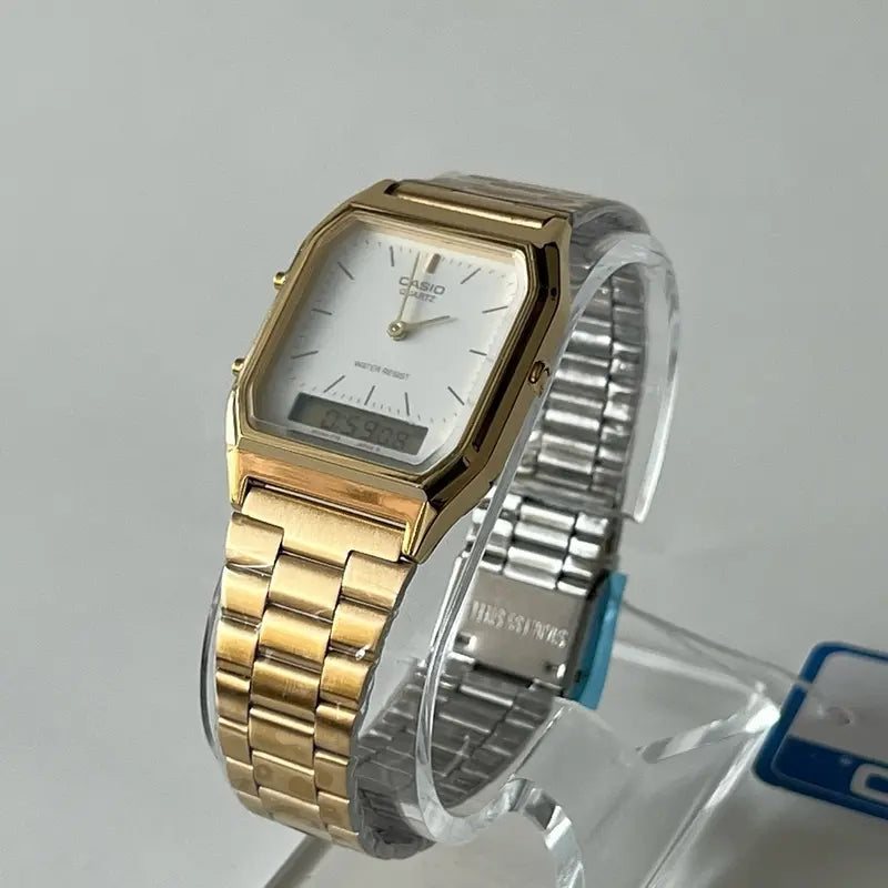 Digital Retro Stainless Steel Bracelet Water-Resistant Alarm Stopwatch Calendar Unisex Classic Design