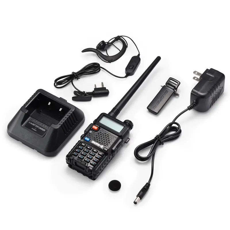 UV-5R Dual Band Two Way Radio Transceiver (2 Pack Full Kit), USB Charging Long Range Supports CHIRP Portable Handheld Walkie Talkie, Wireless Electronic Gadgets, Digital Intercom, Compact, Device, Remote, Durable Handheld Ham Radio Transceiver
