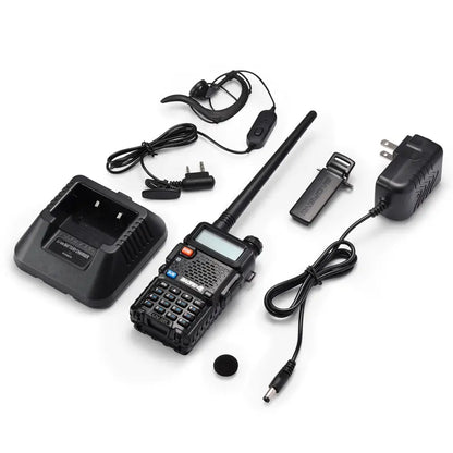 UV-5R Dual Band Two Way Radio Transceiver (2 Pack Full Kit), USB Charging Long Range Supports CHIRP Portable Handheld Walkie Talkie, Wireless Electronic Gadgets, Digital Intercom, Compact, Device, Remote, Durable Handheld Ham Radio Transceiver