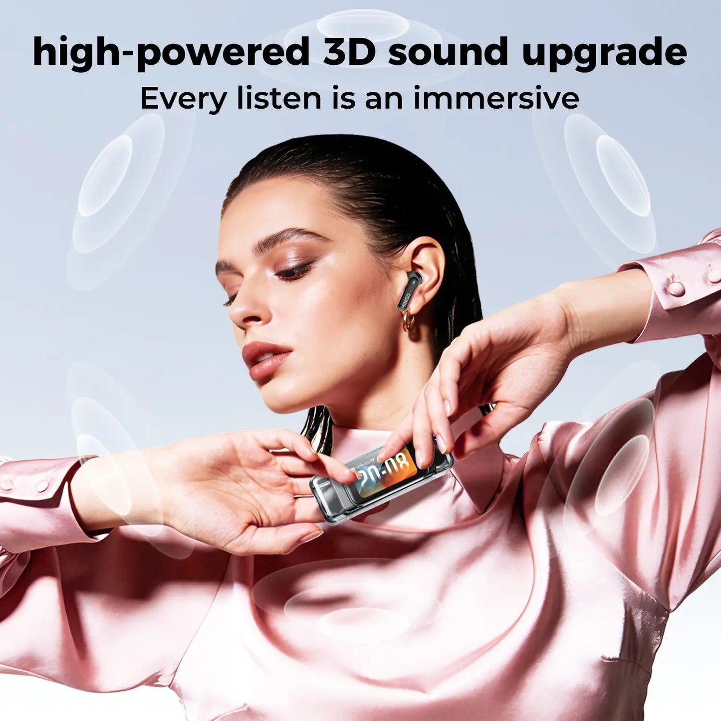 In-Ear Ai Translation Headphones, Bluetooth-compatible 6.0 Wireless, Real-Time Translate 135 Languages, HiFi Sound, Ipx5 Waterproof, Wireless Earbuds