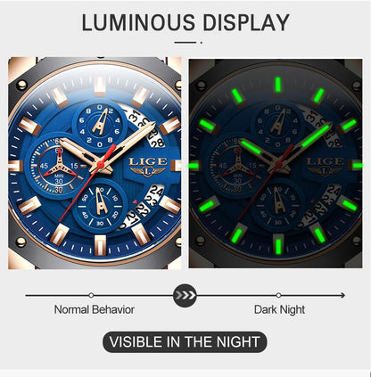 Men Watches Fashion Outdoor Waterproof Men's Sport Quartz Watch With Chronigraph