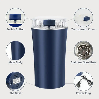 300W Electric Coffee Grinder for Fast Grinding—Perfect for Beans, Spices, Nuts & More. Compact and portable, this ultra-fine powder grinder doubles as a food processor and mixer for all your kitchen needs. Multi-Function Grinding Tlools