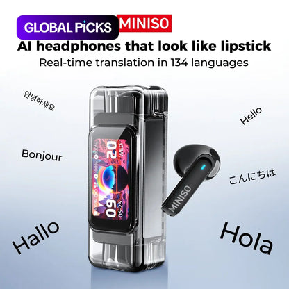 In-Ear Ai Translation Headphones, Bluetooth-compatible 6.0 Wireless, Real-Time Translate 135 Languages, HiFi Sound, Ipx5 Waterproof, Wireless Earbuds