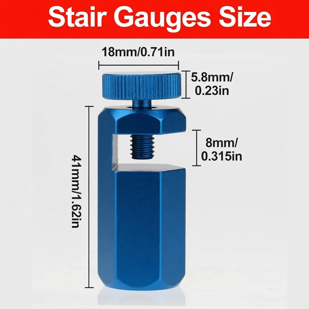 Tall Stair Gauges for Framing Square with Holder and Hook, Framing Jig for Speed Square, Framing Square Stops for Carpentry Squares & Circular Saw