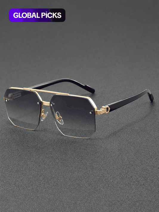 Unisex Vintage Eyeglasses, Trendy Casual Eyewear for Everyday Use, Fashion Accessory for Outdoor Activities, Mirrored Shades