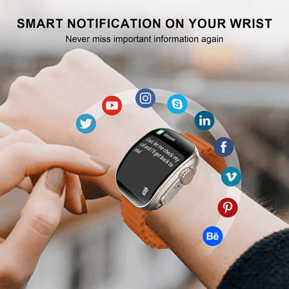 bluetooth Smart Watch with 2.02" Dial Wireless Calling Dialing 100+ Sport Modes Fitness Tracker with Various APP Reminders Call Message Reminder Touch Screen Compatible with iPhone Android Wearable Smart Bracelet Digital Wristwatch Fall Gift