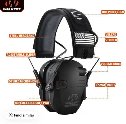 Electronic Hearing Protector, Noise Reduction Earmuffs, Head Mounted Wired Earmuffs, Hearing Protection Earphone for Outdoor Activities, Thanksgiving Day Gifts, Christmas Gifts.