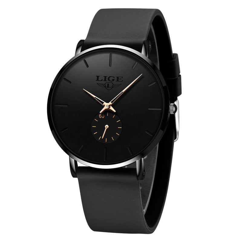 LIGE Sleek Minimalist Men's Watch – 40mm Ultra‑Thin Design, 30M Water Resistant