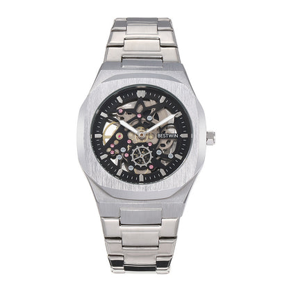 Men's Classic Business Analog Mechanical Watch, Fashion Watches for Men, Luminous Hands Watch for Parties, Daily Clothing Decor, Trendy All-match & Exquisite Watch for Birthday Gift with Box, Mechanical Style Watches