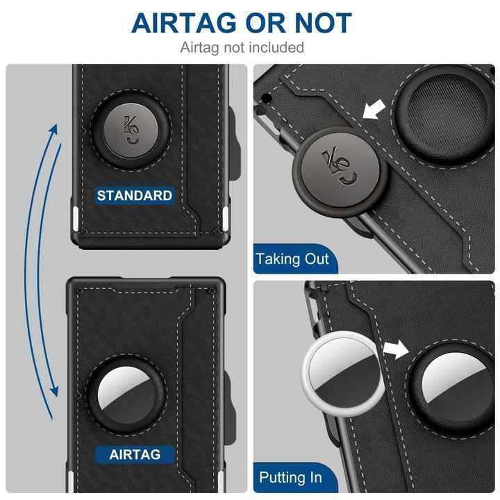 Minimalist Men’s Slim Wallet: 9 - 13 Cards, Money Clip, ID Window. RFID - Blocking, Aluminum Bifold Pop - Up SpringStatements
